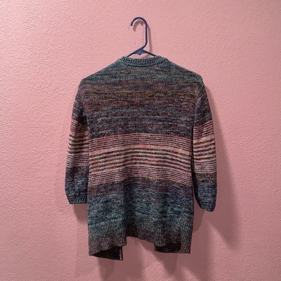 GAP (KIDS) Multicolored 3/4 Sleeve Cardigan Size M (8) - Picture 3 of 6